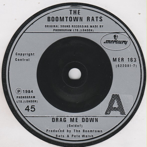 The Boomtown Rats - Drag Me Down | Mercury (MER 163) - 3