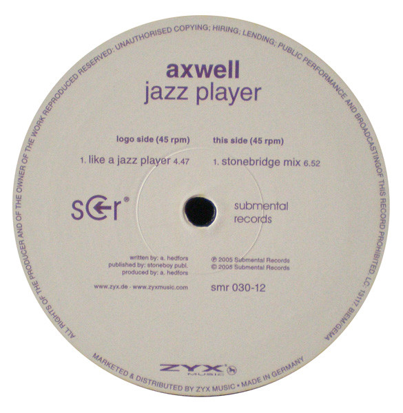Axwell - Jazz Player | Submental Records (SMR 030-12) - 4