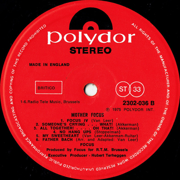Focus - Mother Focus | Polydor (2302 036) - 4 Focus - Mother Focus | Polydor (2302 036) - 4
