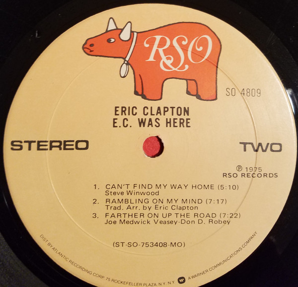 Eric Clapton - E.C. Was Here | RSO (SO 4809) - 4