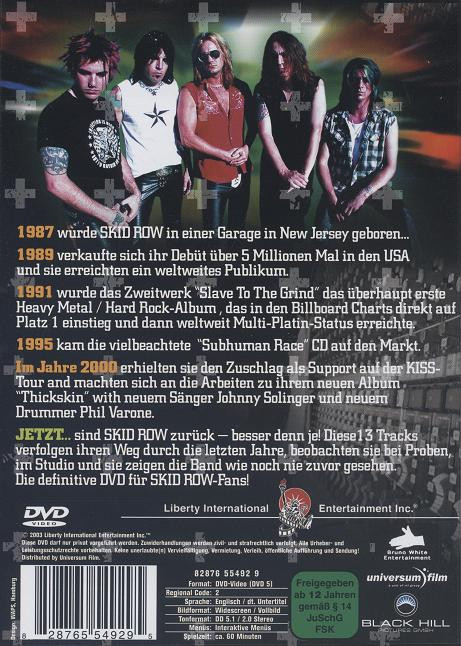 Skid Row - Under The Skin - "The Making Of Thickskin" | Black Hill Pictures GmbH (82876 55492 9) - 2