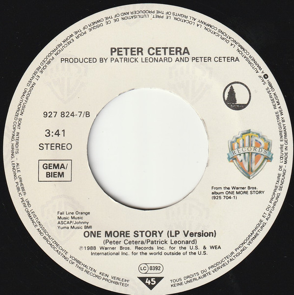 Peter Cetera - One Good Woman | Warner Bros. Records (927 824-7) - 4