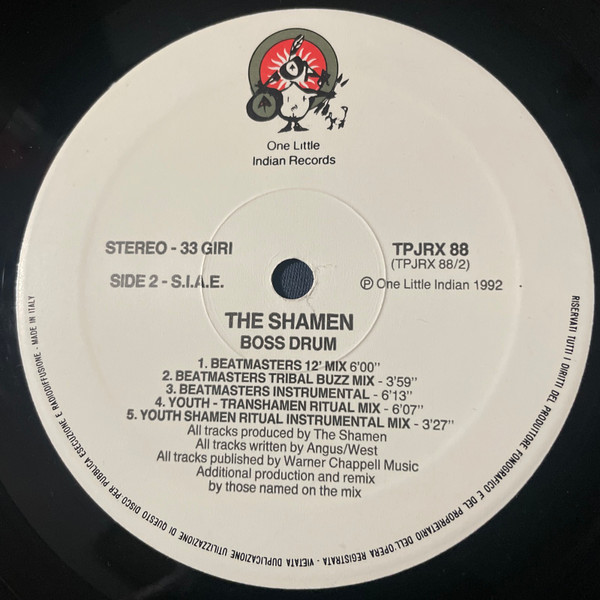 The Shamen - Boss Drum | One Little Indian (TPJRX 88) - 3