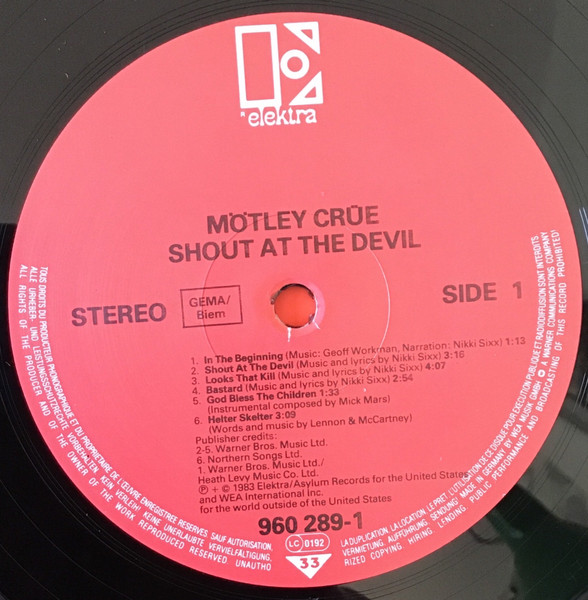 Mötley Crüe - Shout At The Devil | Elektra (96-0289-1) - 4 Mötley Crüe - Shout At The Devil | Elektra (96-0289-1) - 4