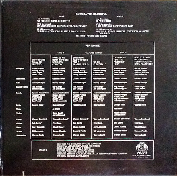Gary McFarland - America The Beautiful (An Account Of Its Disappearance) | Skye Records (SK-8) - 3 Gary McFarland - America The Beautiful (An Account Of Its Disappearance) | Skye Records (SK-8) - 3