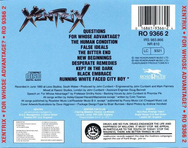 Xentrix - For Whose Advantage? | Roadracer Records (RO 9366 2) - 2