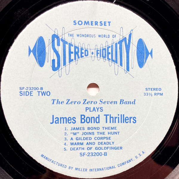 The Zero Zero Seven Band - James Bond Thrillers!!! [Vinyl] | Stereo-Fidelity (SF-23200) - 4