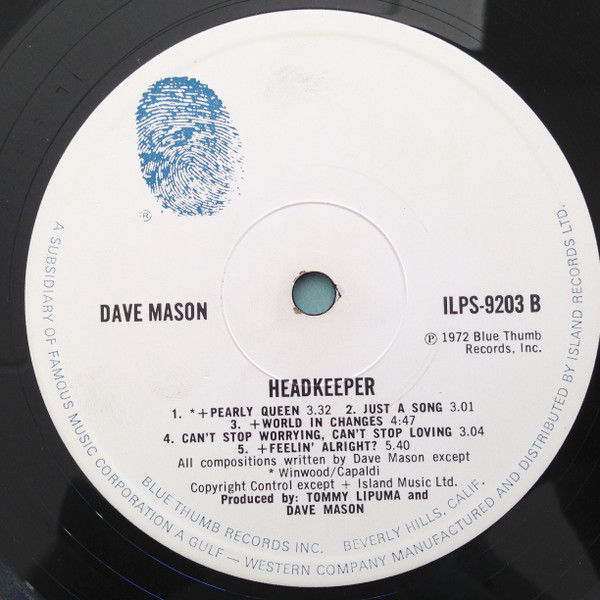 Dave Mason - Headkeeper | Blue Thumb Records (ILPS 9203) - 4 Dave Mason - Headkeeper | Blue Thumb Records (ILPS 9203) - 4