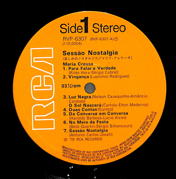 Maria Creuza - Sessão Nostalgia | RCA (RVP-6307) - 4