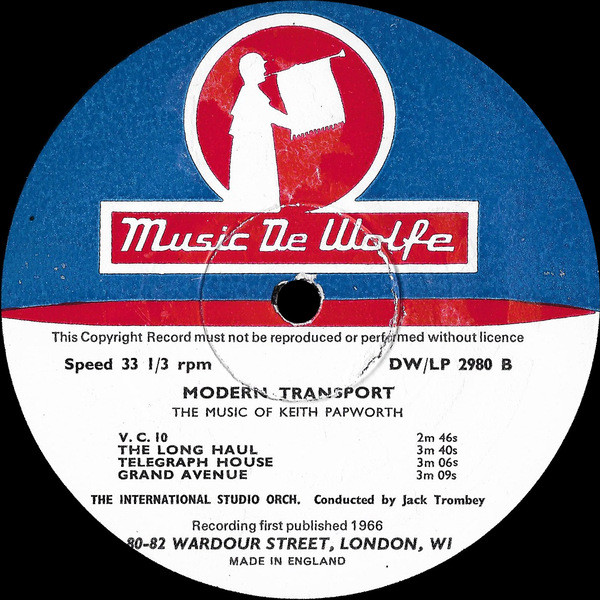 The International Studio Orchestra - Modern Transport | Music De Wolfe (DW/LP 2980) - 3