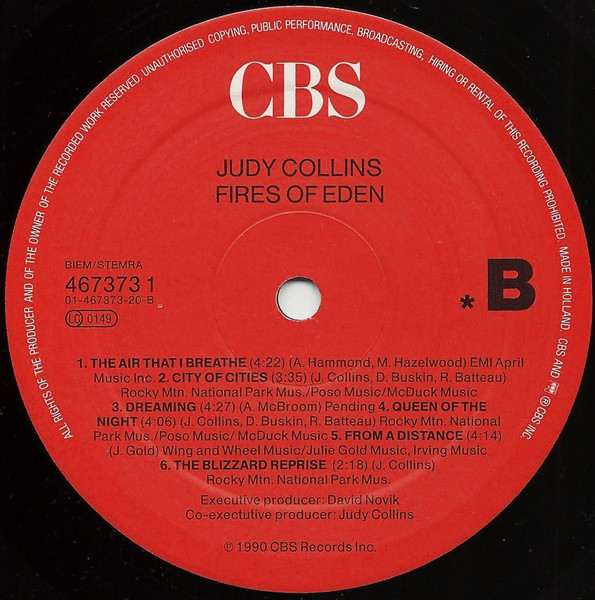 Judy Collins - Fires Of Eden | CBS (467373 1) - 4