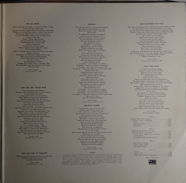 Crosby, Stills, Nash & Young - 4 Way Street | Atlantic (SD 2-902) - 3 Crosby, Stills, Nash & Young - 4 Way Street | Atlantic (SD 2-902) - 3