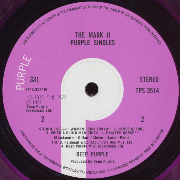 Deep Purple - The Mark II Purple Singles | Purple Records (TPS 3514) - 4 Deep Purple - The Mark II Purple Singles | Purple Records (TPS 3514) - 4