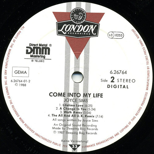 Joyce Sims - Come Into My Life | London Records (6.26764) - 4 Joyce Sims - Come Into My Life | London Records (6.26764) - 4