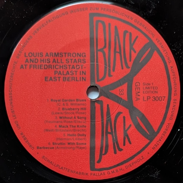 Louis Armstrong - At The Friedrichstadt-Palast In East Berlin | Black Jack (LP 3007) - 3 Louis Armstrong - At The Friedrichstadt-Palast In East Berlin | Black Jack (LP 3007) - 3