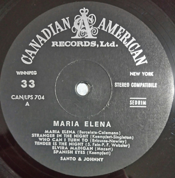 Santo & Johnny - Maria Elena | Produttori Associati (PA/CAN LPS 704) - 2
