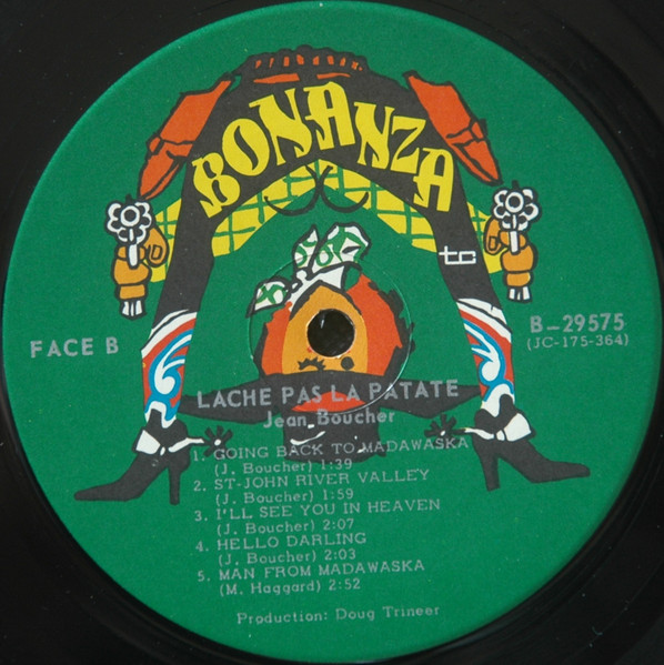 Jean Boucher - Lache Pas La Patate [Vinyl] | Bonanza (B 29575) - 4
