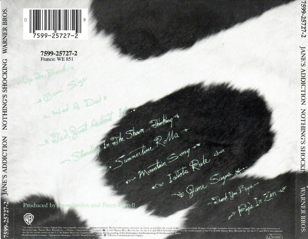 Jane's Addiction - Nothing's Shocking | Warner Bros. Records (7599-25727-2) - 2