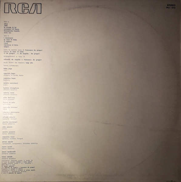 Francesco De Gregori - Alice Non Lo Sa | RCA (TPL1 1010) - 2 Francesco De Gregori - Alice Non Lo Sa | RCA (TPL1 1010) - 2