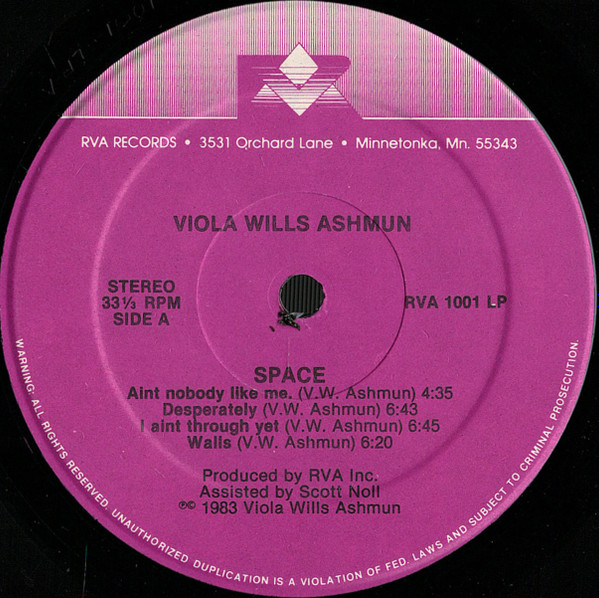 Viola Wills - Space | RVA Records (RVA 1001 LP) - 3 Viola Wills - Space | RVA Records (RVA 1001 LP) - 3