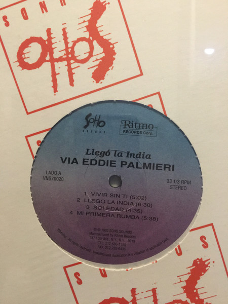 India - Llegó La India... Via Eddie Palmieri | Soho Sounds (VNS70020) - 3