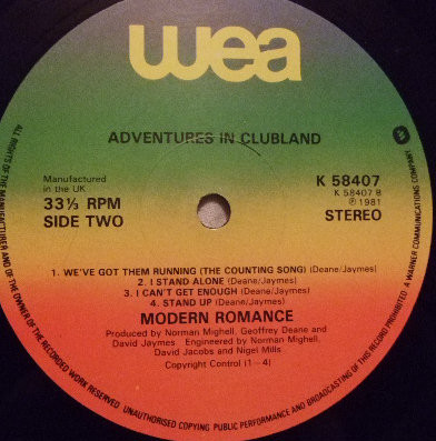Modern Romance - Adventures In Clubland | WEA (K58407) - 4 Modern Romance - Adventures In Clubland | WEA (K58407) - 4