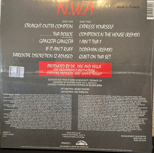 N.W.A. - Straight Outta Compton | Ruthless Records (0600753469958) - 3 N.W.A. - Straight Outta Compton | Ruthless Records (0600753469958) - 3