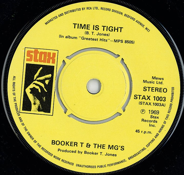 Booker T & The MG's - Time Is Tight / Soul Limbo | Stax (STAX 1003) - 2