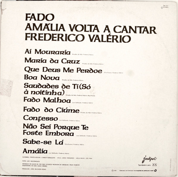 Amália Rodrigues - Fado | Jackpot (JAK 007) - 2