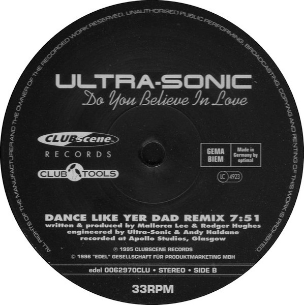 Ultra-Sonic - Do You Believe In Love | Club Tools (edel 0062970CLU) - 3 Ultra-Sonic - Do You Believe In Love | Club Tools (edel 0062970CLU) - 3