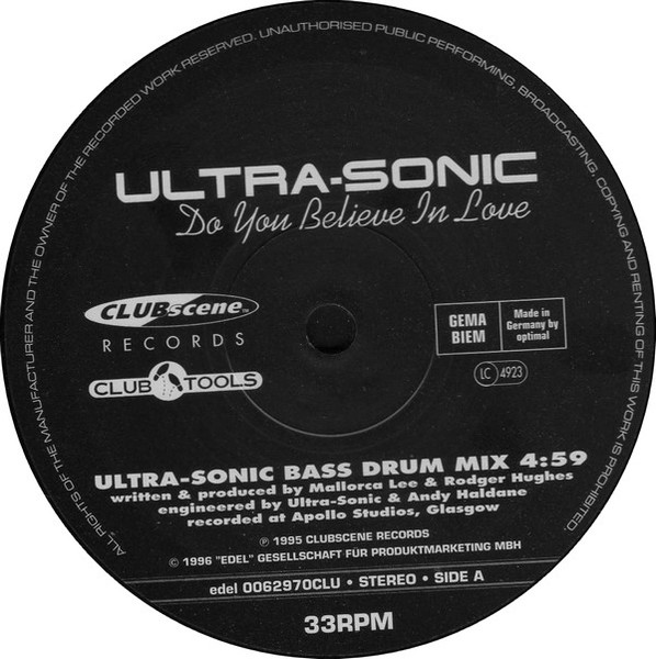 Ultra-Sonic - Do You Believe In Love | Club Tools (edel 0062970CLU) - 2 Ultra-Sonic - Do You Believe In Love | Club Tools (edel 0062970CLU) - 2