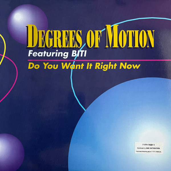 Degrees Of Motion Featuring Biti Strauchn - Do You Want It Right Now | Esquire Records (ESQ 181)