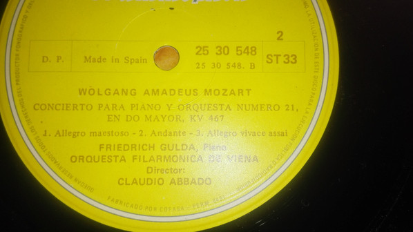 Wolfgang Amadeus Mozart - Friedrich Gulda , Wiener Philharmoniker , Claudio Abbado - Conciertos Para Piano Nos. 20 Y 21 | Deutsche Grammophon (25 30 548) - 4