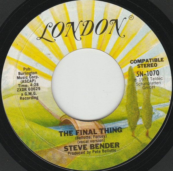 Steve Bender - The Final Thing | London Records (5N-1070) - main
