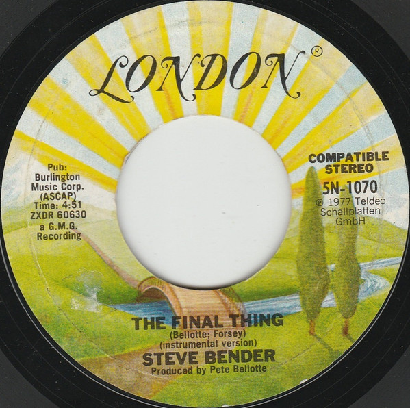 Steve Bender - The Final Thing | London Records (5N-1070) - 2