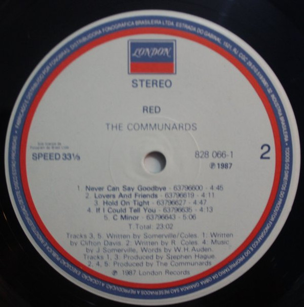 The Communards - Red | London Records (828 066-1) - 4