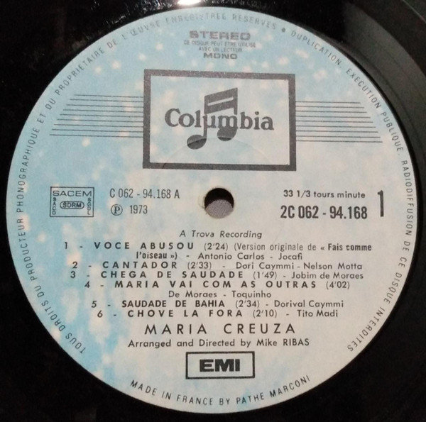 Maria Creuza - Voce Abusou | Columbia (2C 062-94.168) - 3