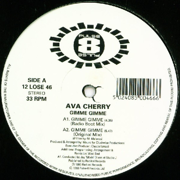 Ava Cherry - Gimme Gimme | Pulse-8 Records (12 LOSE 46) - 2