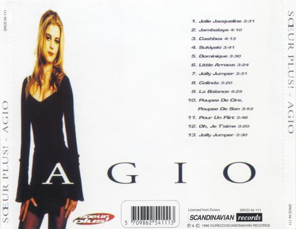 Soeur Plus! - Agio | Scandinavian Records (SRCD 54 111) - 3