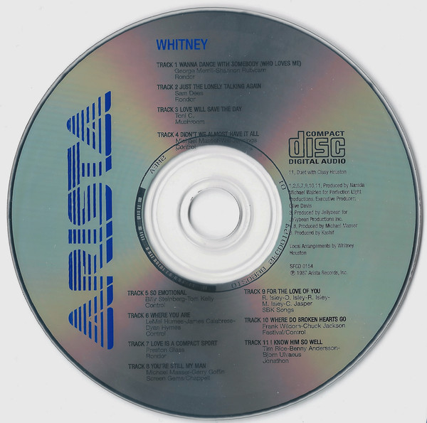 Whitney Houston - Whitney | Arista (SFCD 0154) - 4