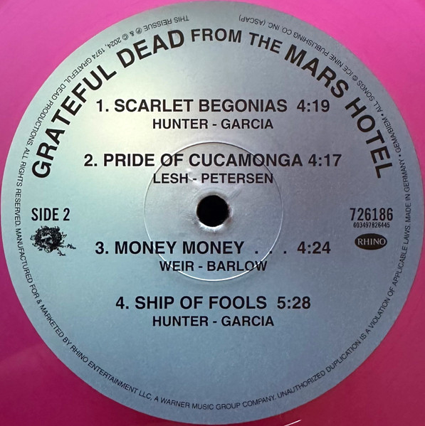 The Grateful Dead - From The Mars Hotel | Rhino Records (R1 726186) - 4