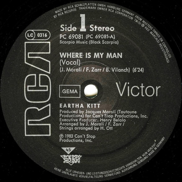 Eartha Kitt - Where Is My Man | RCA Victor (PC 69081) - 3 Eartha Kitt - Where Is My Man | RCA Victor (PC 69081) - 3