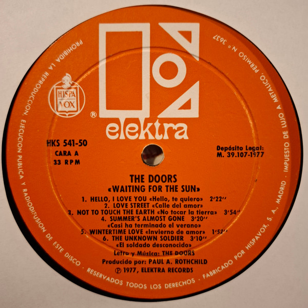 The Doors - Waiting For The Sun | Elektra (HKS 541-50) - 3