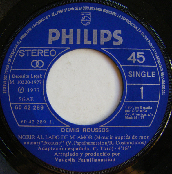 Morir Al Lado De Mi Amor (Because) / I Dig You