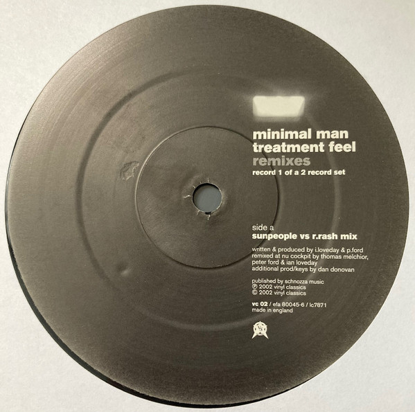 Minimal Man - Treatment Feel (Remixes) | Vinyl Classics (vc 02) - 3