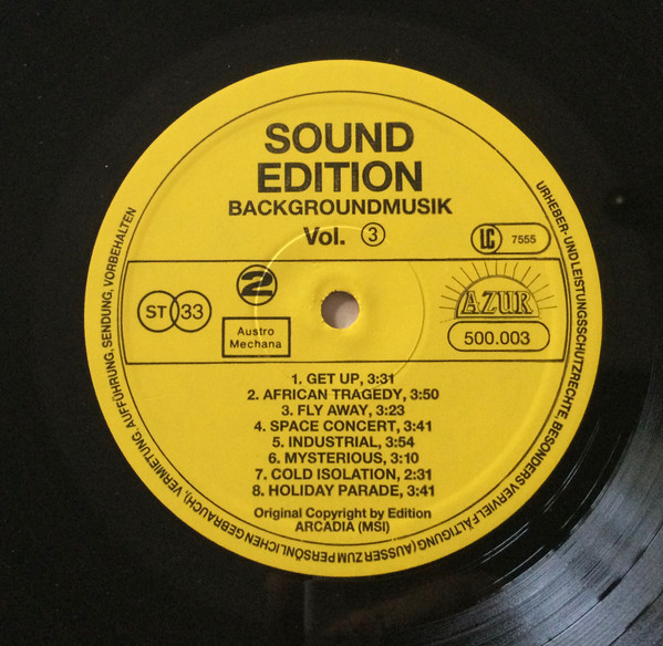 Herbert Gnedt - Background Musik - Sound-Edition Vol. 3 | Azur (500.003) - 3 Herbert Gnedt - Background Musik - Sound-Edition Vol. 3 | Azur (500.003) - 3
