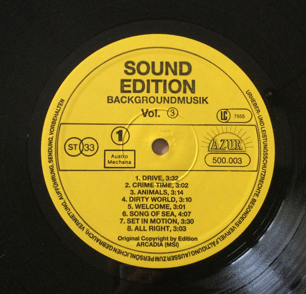 Herbert Gnedt - Background Musik - Sound-Edition Vol. 3 | Azur (500.003) - 4 Herbert Gnedt - Background Musik - Sound-Edition Vol. 3 | Azur (500.003) - 4