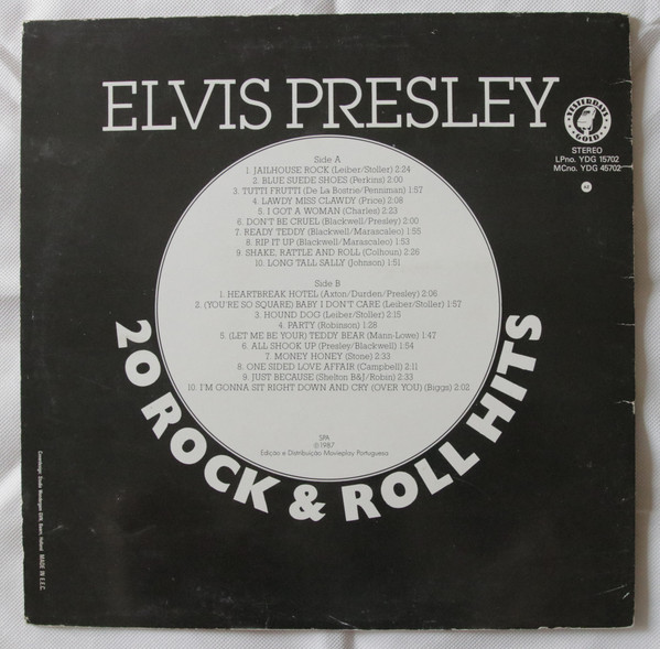 Elvis Presley - 20 Rock & Roll Hits | Yesterdays Gold (YDG 15702) - 2