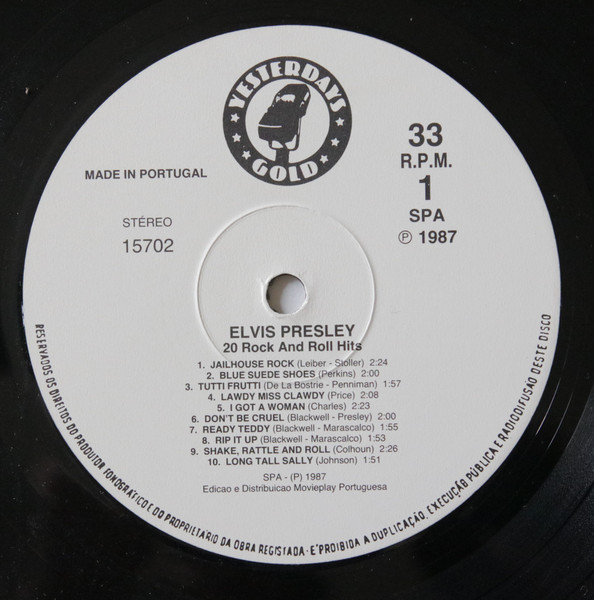 Elvis Presley - 20 Rock & Roll Hits | Yesterdays Gold (YDG 15702) - 3