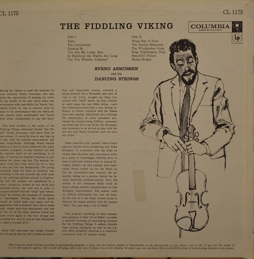 Svend Asmussen And His Swinging Strings - The Fiddling Viking | Columbia (CL 1175) - 2 Svend Asmussen And His Swinging Strings - The Fiddling Viking | Columbia (CL 1175) - 2